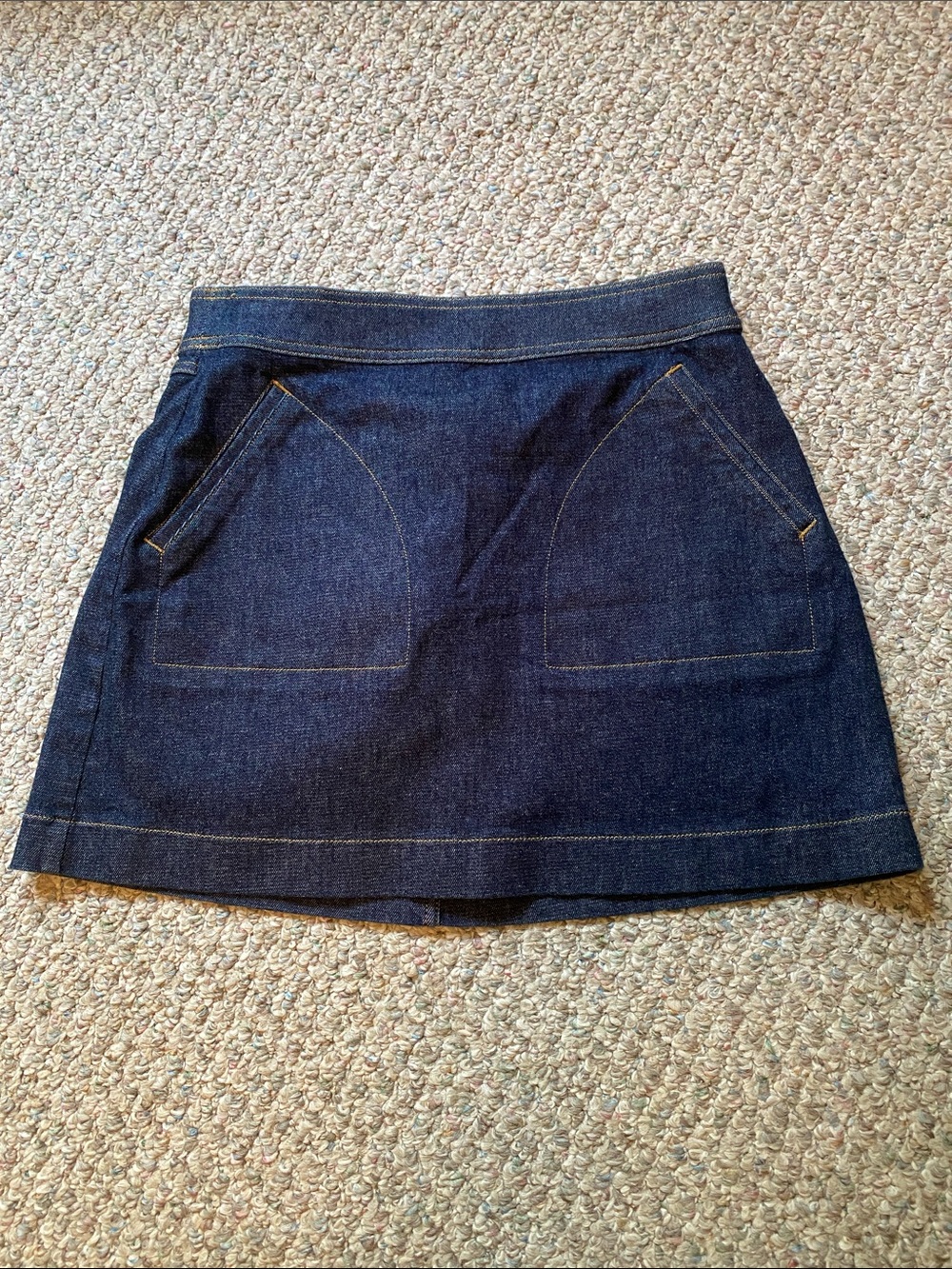 SPANX Dark Denim Skort with Front Pockets